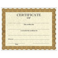 Stock Award Certificates - Classic Gold Design